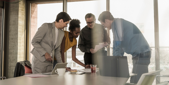 group of people brainstorming